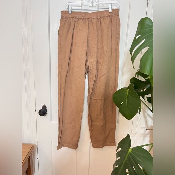 Filosofia 100% Linen Pants — Made in USA — Relaxed Minimalist — Size S - Picture 3 of 5